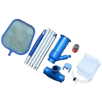 

Portable Swimming Pool Cleaner Cleaning Leaf Skimmer Net Gear Set Manual Fishing Net Tool Set