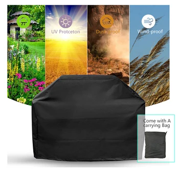 

Black Waterproof BBQ Cover Grill Cover Rain Anti Dust Rain Gas Charcoal Electric Barbeque Dust Cover BBQ Accessories