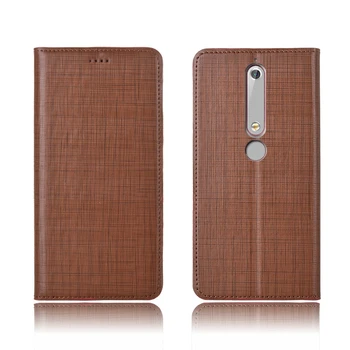 

Genuine leather magnetic case credit card slot holder for Nokia 6 2018/Nokia 6 phone case for Nokia 6.1 Plus flip card cover