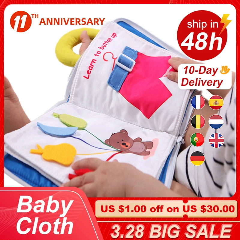 Cloth-Book Parent-Children Early-Learning Baby Educational Soft Interactive-My 3D Ce