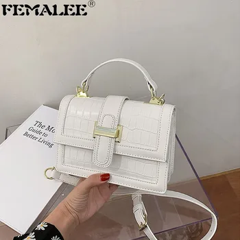

Ladies Crocodile Pattern Soft Handbag Summer Magnetic Buckle Messenger Shoulder Bag Luxury Fine Chain Crossbody Bags For Women