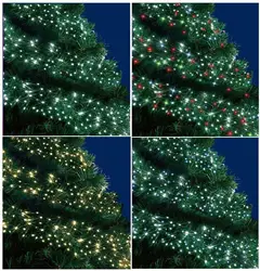 100 200 500 1000 LED Chaser Christmas String Lights Indoor Outdoor Xmas Fairy UK