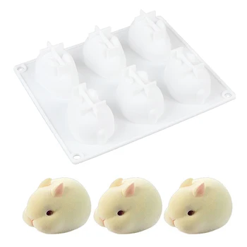 

Silicone Molds for Baking Dessert Mousse New Cake Decorating Moulds Silicone 3D Bunny Rabbit Cake Molds