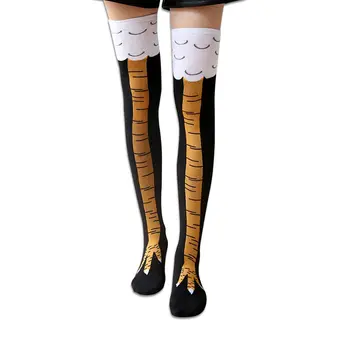 

Women Chicken Cluck Legs Knee High Cotton Elastic Thigh High Stockings Fashion Casual Stockings New