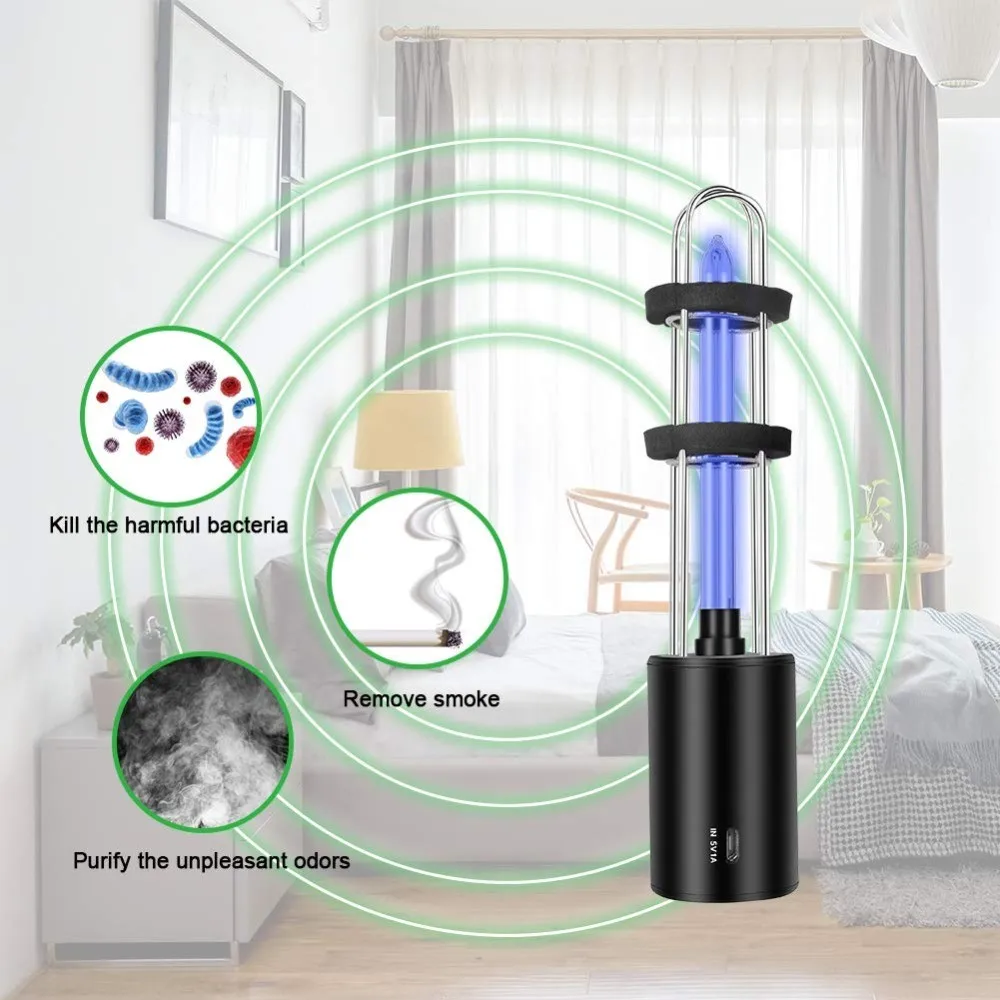 

Rechargeable UV sterilizer household UV lamp sterilization UV lamp plus mite lamp ozone germicidal lamp Portable Car Home Use