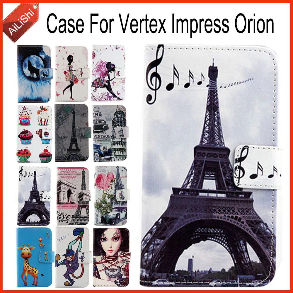 AiLiShi прямо с завода! Для Vertex Impress Orion Чехол Флип-держатель кошелек кожаный чехол