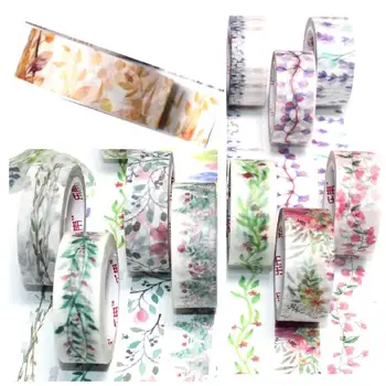 

NEW Decorative Plant Flowers Leaves Spring Washi Tape Diy Scrapbooking Adhesive Masking Tapes School Office Supply Stationary