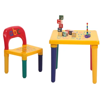 

Children Letter Table Chair Set Kids Chair and Study Table Sets for Kindergarten and Home Kids Toys Durable and Non-toxic Safety