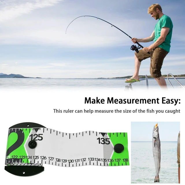 138Cm X 5Cm Waterproof Fish Measuring Ruler Accurate Fish Measuring Tape  PVC Fishing Ruler Measurement Tackle Tool Fishing Tool 