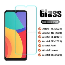 2-1 pçs vidro temperado para alcatel 5x 3l 3l 2021 axel lumos 3l 3x 2020 vidro protetor para alcatel 1s 2021 pelicula de vidrio