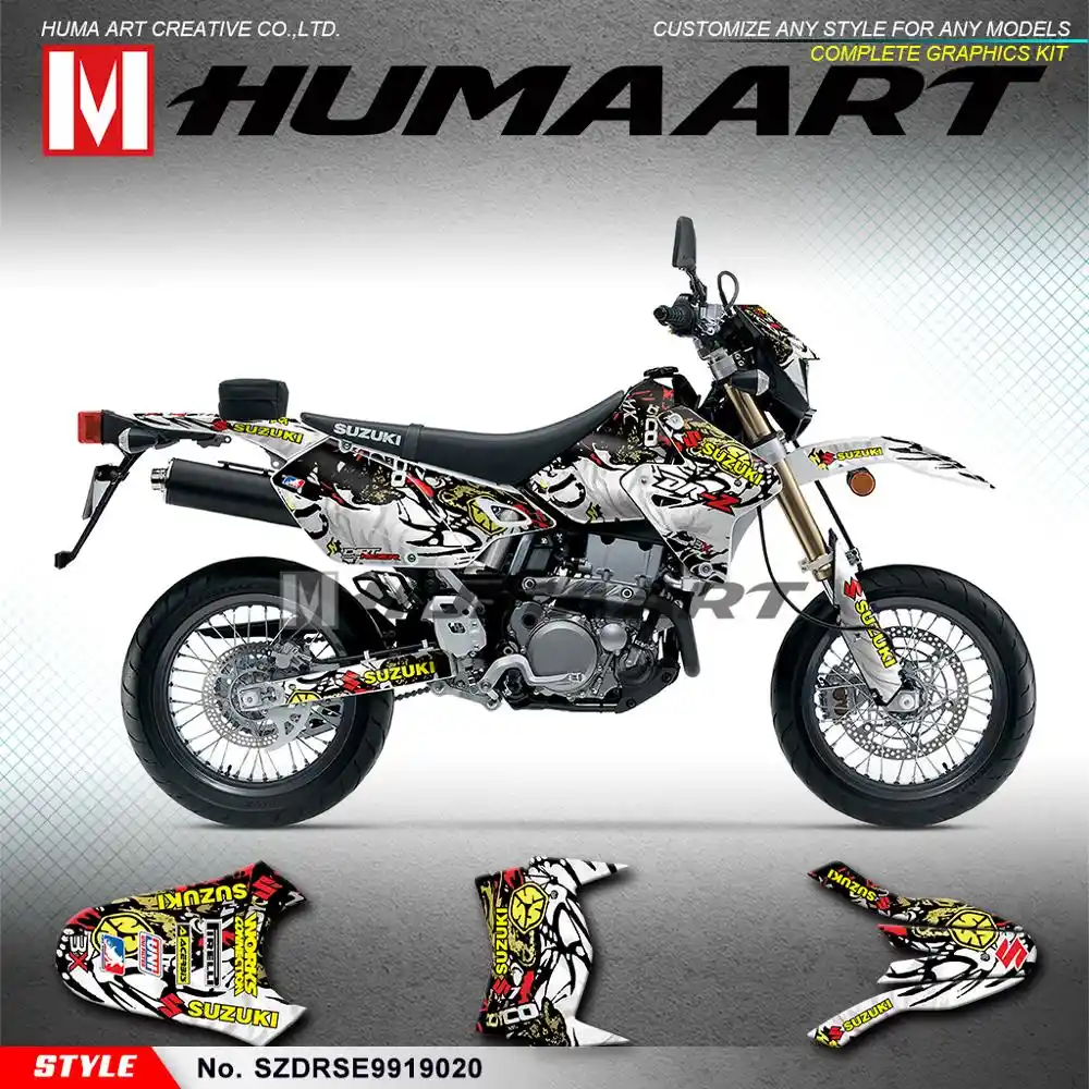 DRZ400sm Graphic kit Swingarm decals stickers set BLUE fits Suzuki DRZ Motorcycle Accessories