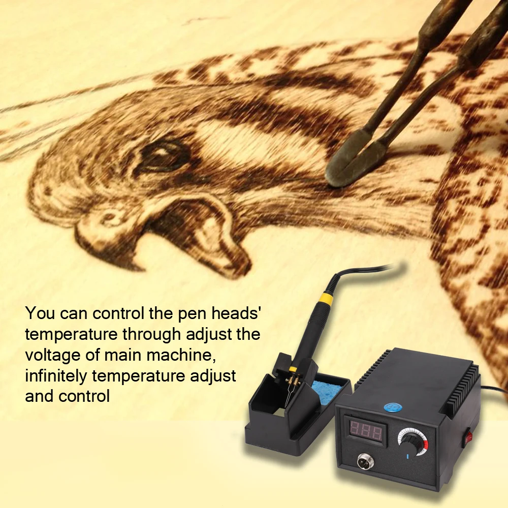 

23pcs Digital Electric Gourd Wooden Pyrography Machine Pointer Instrument Pyrography Machine Electrocautery pen Heating Pen Head