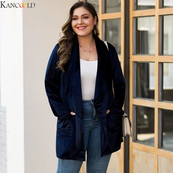 

KANCOOLD Winter New Women Plus Size Long Cardigan Hooded Long Sleeve Casual Sweaters Female Solid Oversize Loose Coat New