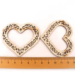 Handmade Natural Lace Wooden Photo Frame Ornaments Set - 10pcs (1)