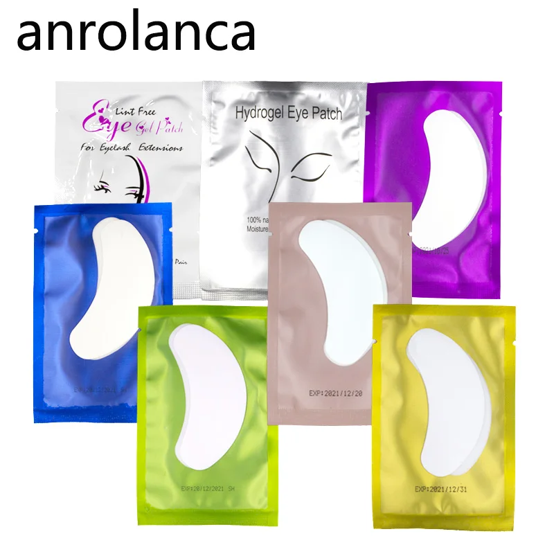 

50 Pairs Eyelash Pads Disposable Gel Paper Patches Eyelash Extension Lint Free Sticker Eyelashes Under Eye Pads Makeup Tools