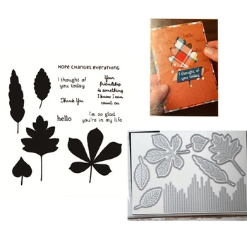 

2020 New Metal Cutting Dies and Scrapbooking For Paper Making Leaf Decoration Embossing Frame Card Clear Stamps Stampin Up Set