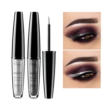 Pudaier профессиональная блестящая подводка для глаз водостойкая Серебристая черная жидкая глаз лайнер-Пигмент Макияж блеск подводка для глаз Косметика