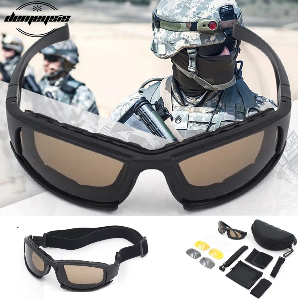 Поляризационные военные тактические очки для спорта на открытом воздухе, альпинистские солнцезащитные очки для мужчин, пеших прогулок, рыбалки, велоспорта, очки для стрельбы