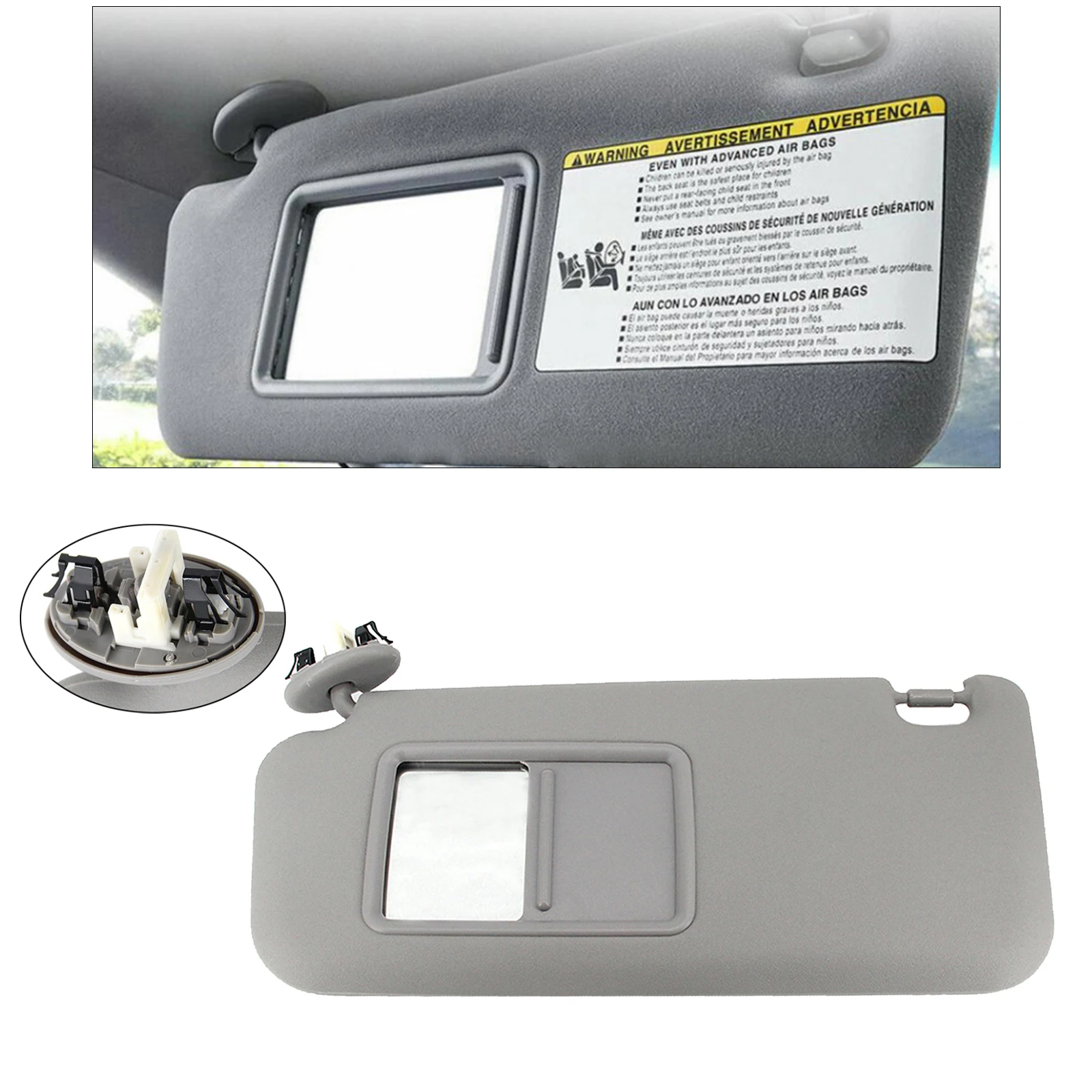 Left Side Sun Visor with Sunroof 74320‑42501‑B2 for Toyota RAV4 06-09 Grey Compact Lightweight | Автомобили и мотоциклы