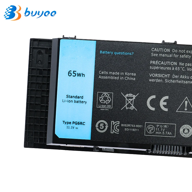 Ноутбук Батарея для Dell 0TN1K5DP FV993 PG6RC R7PND M6600 M4600 TN1K5 11,1 v 65WH