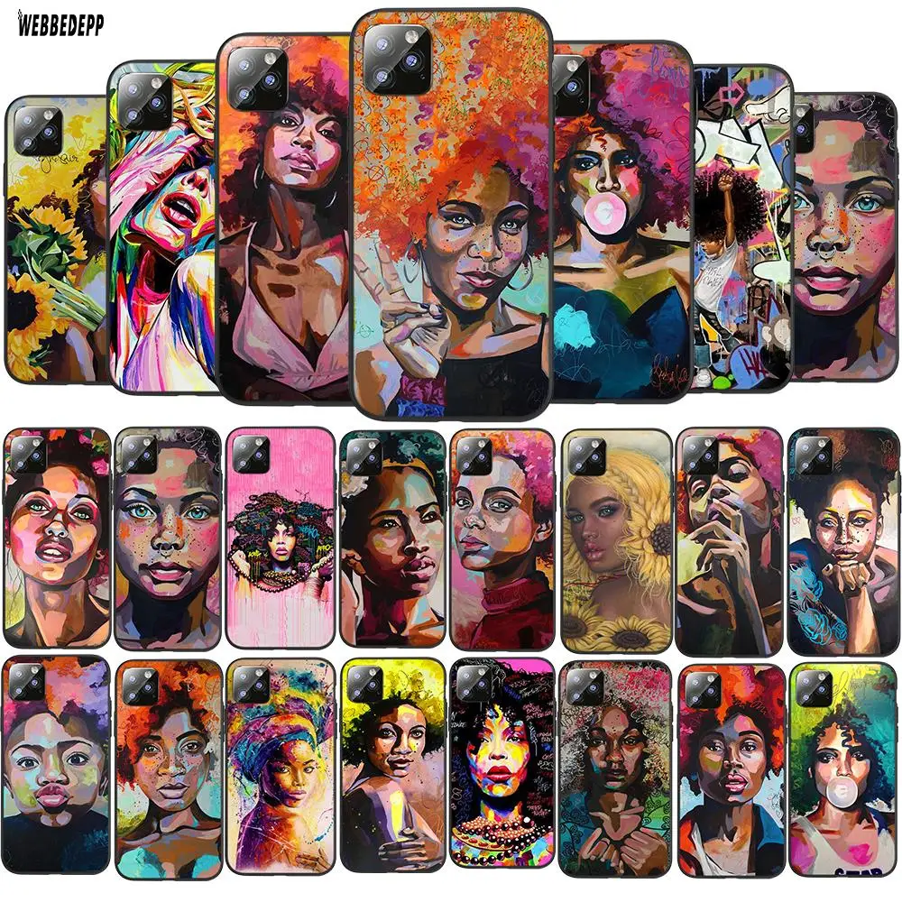 Anette Tjaerby Gal Afro Hair Pop Art TPU чехол для телефона Apple iPhone 11 Pro для iPhone 11 Pro Max силиконовый мягкий чехол