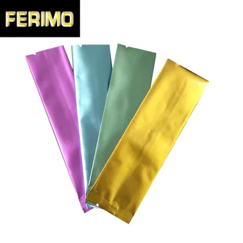 

Colorful Open Top Aluminum Foil Packaging Bag Flat Mylar Coffee Powder Heat Seal Packing Pouches Food Snack Storage Retail Bags