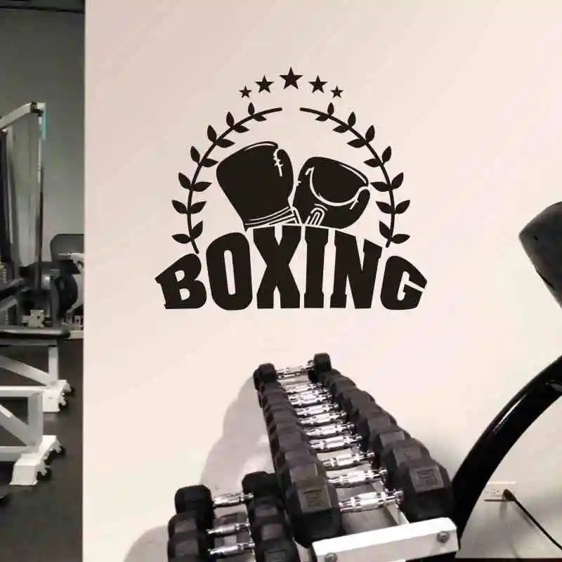 Boxing Glove Wall Sticker Kick Boxer Play Free Combat Vinyl Striker Home Decoration Decor Pugilism Car Decal | Дом и сад