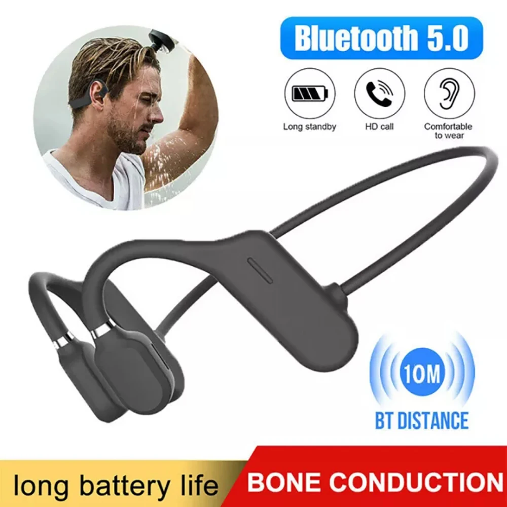 

DYY-1 Bone Conduction Headphones Bluetooth Wireless Waterproof and Comfortable Wear Open-ear Hanging Lightweight Non-In-Ear Spor