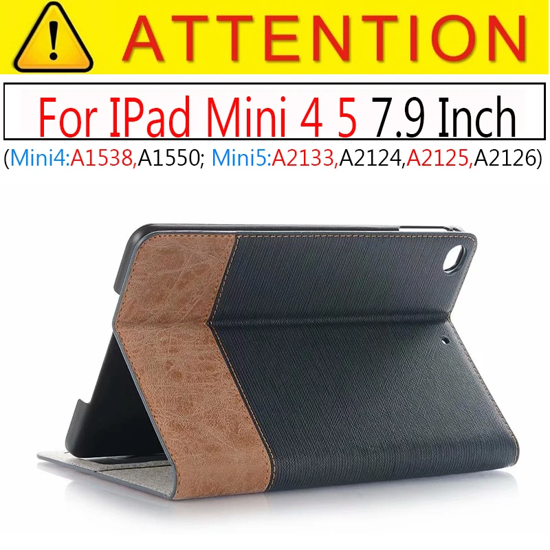 Mini 4 5 Dark Blue Для IPad Mini 1 2 3, 7,9 дюймов, чехол, ультра тонкий, роскошный, из искусственной кожи, смарт-чехол с подставкой для IPad Mini 4 Mini 5 7,9 '', Funda Coque - Цвет: Mini 4 5 Dark Blue