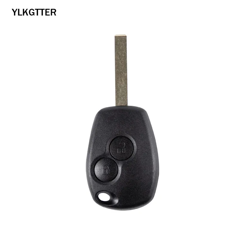 YLKGTTER дистанционный ключ автомобиля для Renault Duster модус Клио Twingo Dacia Logan Sandero с чипом 433/434 МГц PCF7946 и Uncut VA2 Blade - Цвет: Black