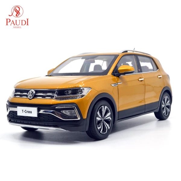 Модель Paudi 1/18 1:18 Масштаб VW Volkswagen T-Cross Золотой внедорожник металлическая литая модель автомобиля игрушка - Цвет: gold