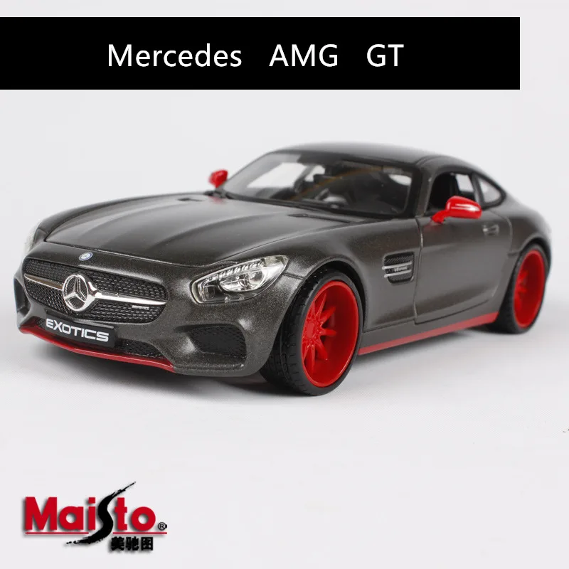 Maisto 1:24 Mercedes-Benz AMG GTsimulation модель автомобиля из сплава украшение Коллекция игрушек инструменты подарок - Цвет: benz-amg gt