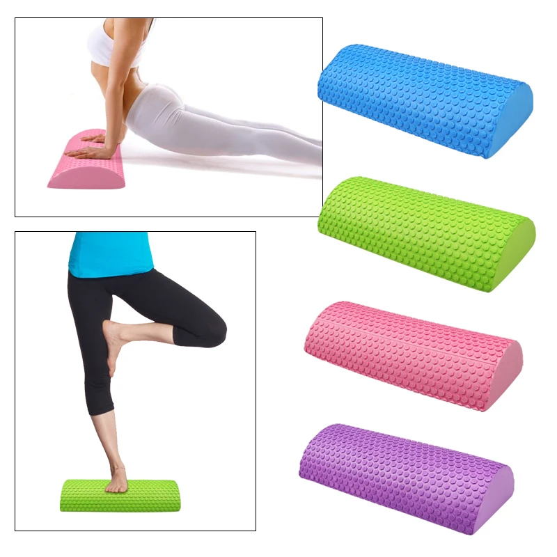 Unipro Half Round EVA Massage Foam Roller Yoga Pilates Fitness Equipment Balance Pad Yoga Blocks with Massage Floating Point
