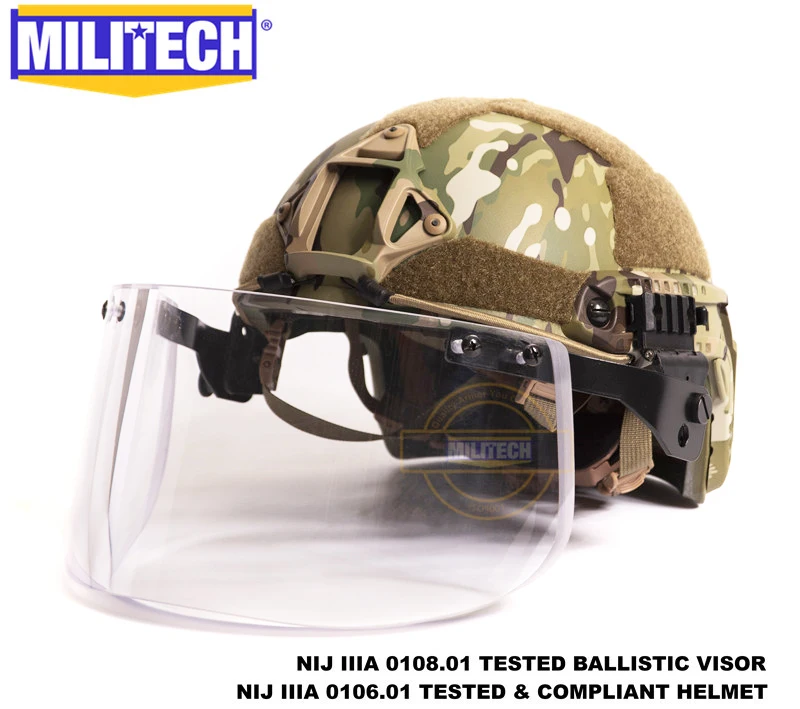Militech Мультикам OCC лайнер NIJ 3A IIIA Быстрый пуленепробиваемый шлем и козырек Набор Дело баллистический шлем пуленепробиваемая маска