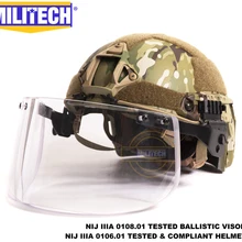 Militech Мультикам OCC лайнер NIJ 3A IIIA Быстрый пуленепробиваемый шлем и козырек Набор Дело баллистический шлем пуленепробиваемая маска