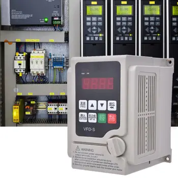 

220V VFD Frequency Inverter Single-Phase Input 3-Phase Output Frequency Converter 0.4KW/0.75KW/1.5KW/ 2.2KW/3.7KW