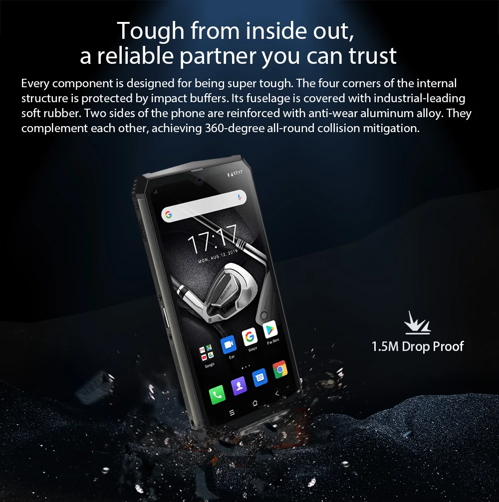 Blackview BV9100 смартфон с 6 3 дюймовым дисплеем восьмиядерным процессором MT6765 ОЗУ 4 Гб