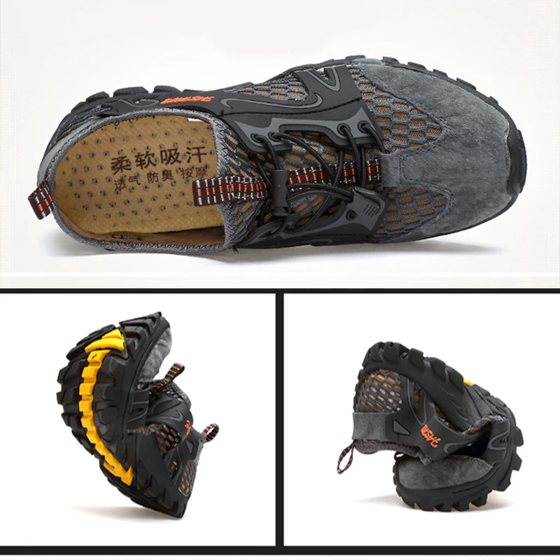Water Shoes JACKSHIBO Breathable Water Shoes For Men Climbing Hiking Upstream Outdoor Beach Swimming Barefoot Sneakers