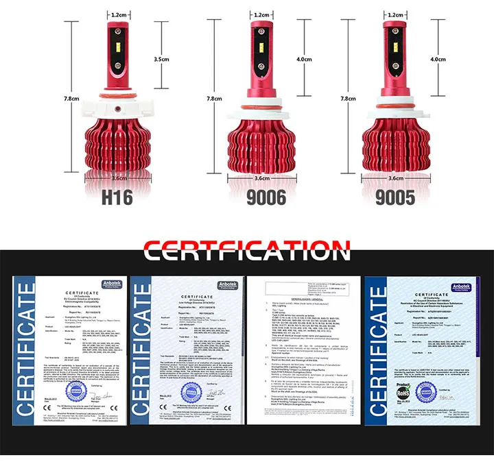 2 шт. светодиодный H7 H4 H11 H1 H3 9005 9006 HB4 HB3 5202 Светодиодный лампочки Canbus фар автомобиля(Подол короче спереди и длиннее сзади) 100W 12000LM 6500K 24V светодиодный противотуманный фонарь 12V 2 шт