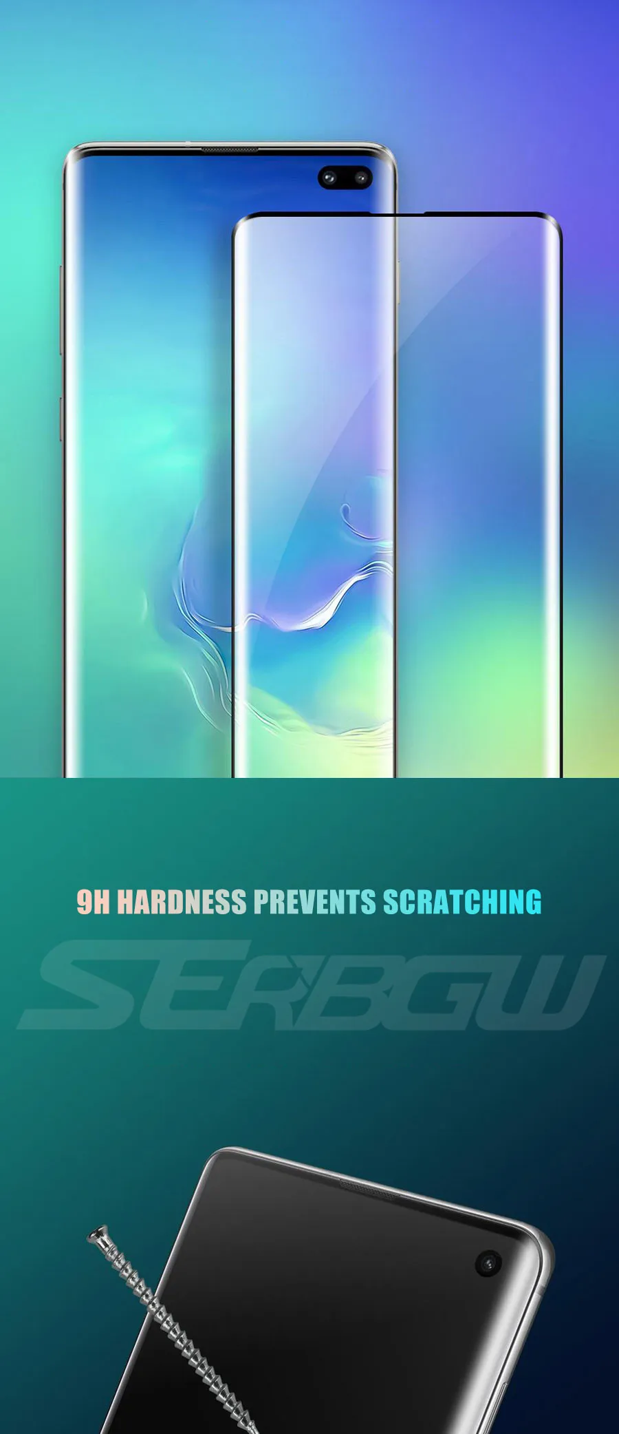 100D защитное закаленное стекло для samsung Galaxy S10 S9 S8 Plus S10e S7 Edge A6 A8 Plus Защитное стекло для экрана
