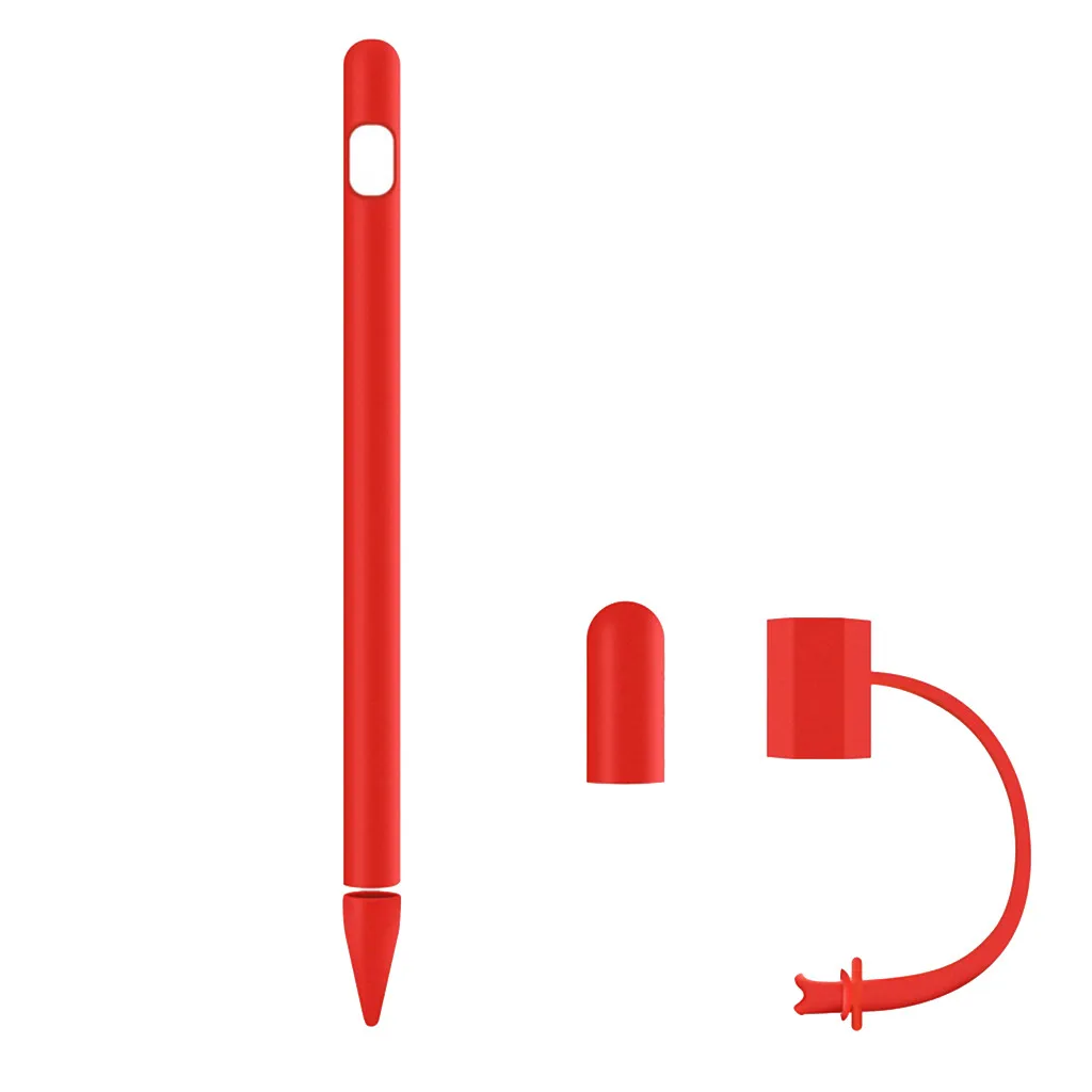 Красный Силикагель чехол Крышка держатель карандаш рукав для Apple Pencil 1th(Gen) нескользящий Силиконовый чехол-рукав защитный чехол - Цвета: Красный