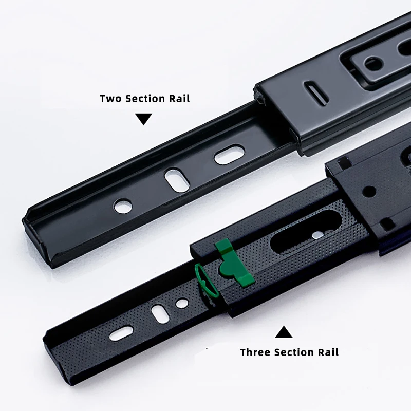 Stainless Steel Drawer Slides10"-20" Soft Close Drawer Track Rail Sliding Two-Section Cabinet Slides Furniture Hardware