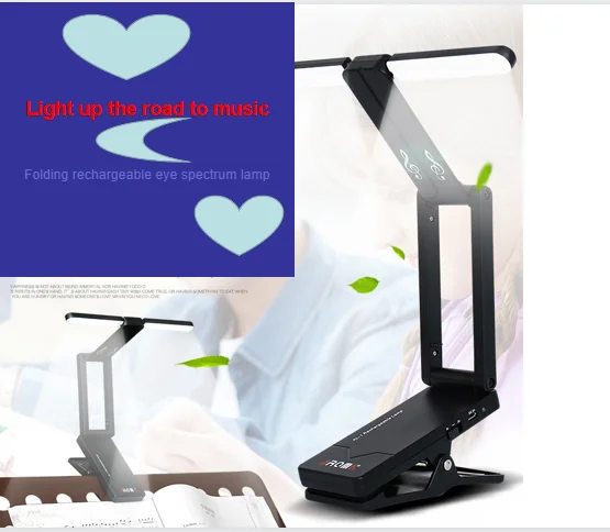

Free shipping! New product authentic foldable LED music stand lamp, rechargeable table lamp, piano lamp, lithium battery lamp