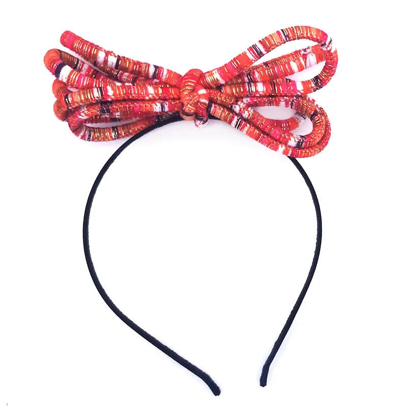 Детская красочная повязка на голову с бантом для детей ясельного возраста, Boho, Летний милый ободок с бантом, обручи для волос для девочек, аксессуары для волос, подарок
