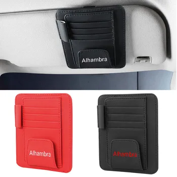 

for Seat Alhambra Sun Visor Multifunction PU Leather Car Card Holder Glasses Holder Car Organizer