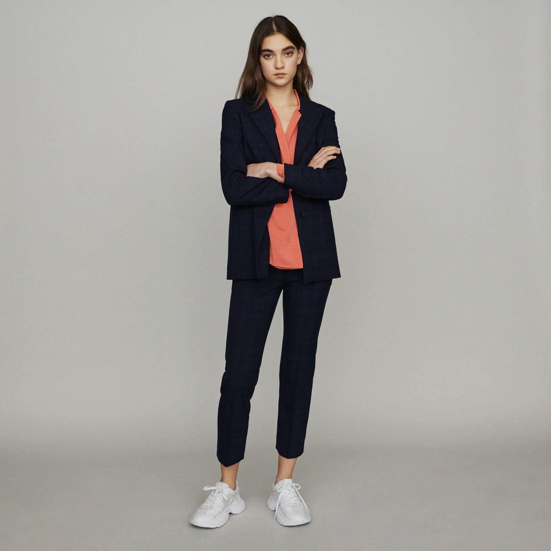 

19 Early Autumn Straight-Cut Commuting Ladies' Pattern-Single Breasted Elegant Ol Classic Suit-Style Set