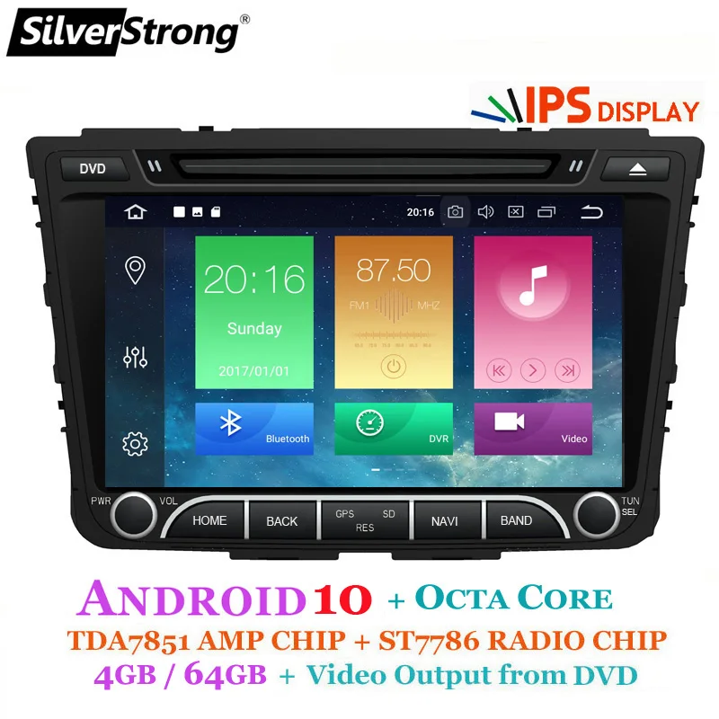 OctaCore IPS 4G 64GB Creta автомобильный DVD для Hyundai ix25 Android10 GPS радио медиаплеер