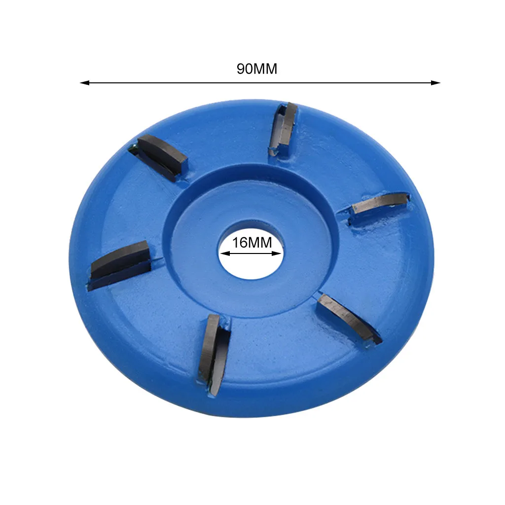 90mm Power Wood Carving Disc for 22mm Angle Grinder Milling Cutter Tea Tray Blade Six-tooth Woodworking Turbo Disc Grinder #25