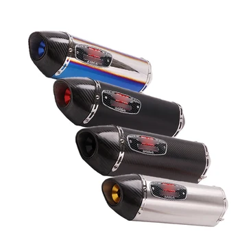 

Universal 38-51 mm Motorcycle Exhaust Pipe Carbon Fiber Escape with DB Killer Street Bike Scooter YZF-R3 Z400 Z900 MT-07 RC390