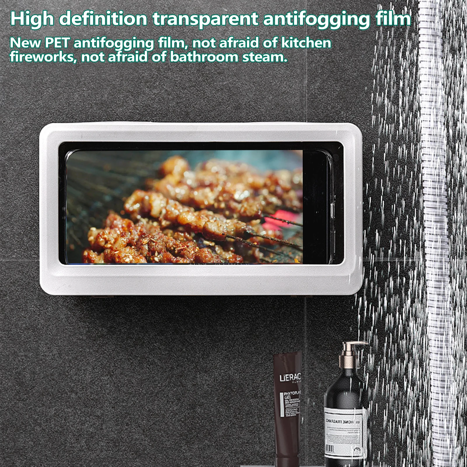 Bathroom Toilet Mobile Phone Holder Box Wall Mounted Soap Bracket 6 Inch Phone Storage Case Waterproof Shower Watching Holder phone holder for car cup holder